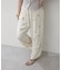 【SETUP】花刺繍イージーパンツ
