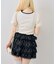 【continuer】ドットレースティアードミニスカート