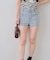 【continuer 】うしろリボンデニムショートパンツ