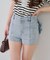 【continuer 】うしろリボンデニムショートパンツ