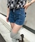 【continuer 】うしろリボンデニムショートパンツ