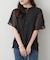 【OUTLET限定】【continuer】袖フレアーバンドカラーシャツ