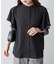 【OUTLET限定】【continuer】袖フレアーバンドカラーシャツ