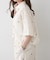 【セットアップ対応】フラワー刺繍ショート丈ブラウス