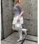 【continuer de】レース×シフォンミニスカート