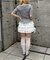 【continuer de】レース×シフォンミニスカート