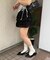 【continuer de】レース×シフォンミニスカート