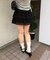 【continuer de】レース×シフォンミニスカート