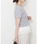 【2枚SET】テレコ半袖カーデ+裾レースキャミソール