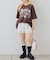 【ANOTHER BRANCH】ビジュー付きプリントフラワーBIGTEE