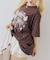 【ANOTHER BRANCH】ビジュー付きプリントフラワーBIGTEE