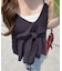 【continuer】フロントリボンキャミブラウス