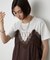 サテンキャミドッキングTシャツ