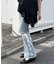 【continuer】圧倒的な美脚・脚長効果を叶える、レースアップフレアデニム