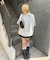 【continuer】DOGプリントBIG TEE