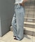 【continuer】キラキラロゴバギーデニムパンツ