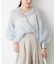 【@_misato____】上品シアーWボタンブラウス