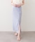 【natural couture】きれいめポンチサイドスリットタイトスカート