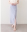 【natural couture】きれいめポンチサイドスリットタイトスカート