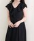 【natural couture】フリルカラーノースリワンピース