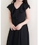 【natural couture】フリルカラーノースリワンピース