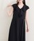 【natural couture】フリルカラーノースリワンピース