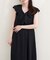 【natural couture】フリルカラーノースリワンピース