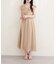 【natural couture】フリルカラーノースリワンピース