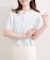 【natural couture】パール釦半袖ニットカーディガン