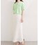 【natural couture】パール釦半袖ニットカーディガン