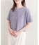【natural couture】パール釦半袖ニットカーディガン