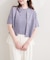 【natural couture】パール釦半袖ニットカーディガン
