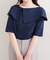 【natural couture】接触冷感マシンウォッシャブル防シワアシメネック