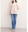 【natural couture】フロントリボンペプラムニット