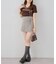 【continuer】折り返しプリーツミニスカート