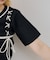 【continuer】レースアップ半袖ニットトップス