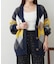 抜け感シルエットで魅せるアーガイルVネックニットカーデ