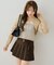 【continuer】フェイクファー付キャミ&ボレロニットセット