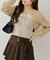 【continuer】フェイクファー付キャミ&ボレロニットセット