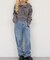【continuer】【サイズ展開あり】リボンビジューチャーム付きワイドパンツ