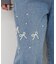 【continuer】【サイズ展開あり】リボンビジューチャーム付きワイドパンツ