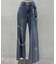 【continuer】【サイズ展開あり】リボンビジューチャーム付きワイドパンツ