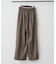 【SETUP対応】美シルエット大人ラメチェックタックパンツ