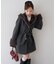 【continuer】フェイクファーフード付きミドルコート