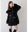 【continuer】フェイクファーフード付きミドルコート