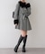 【continuer】フェイクファー付2wayミドルコート