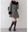 【continuer】フェイクファー付2wayミドルコート