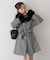 【continuer】フェイクファー付2wayミドルコート