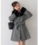 【continuer】フェイクファー付2wayミドルコート