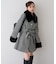 【continuer】フェイクファー付2wayミドルコート